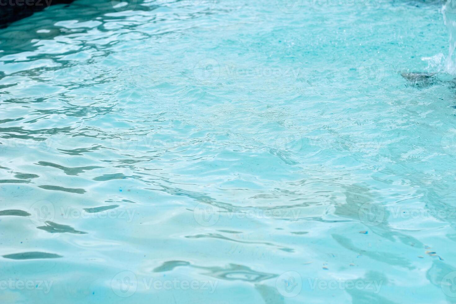 Texture of blue water in a fountain photo