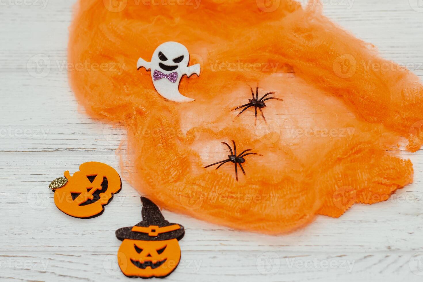 Toy Halloween Pumpkins with felt, holiday decor, party accessories photo