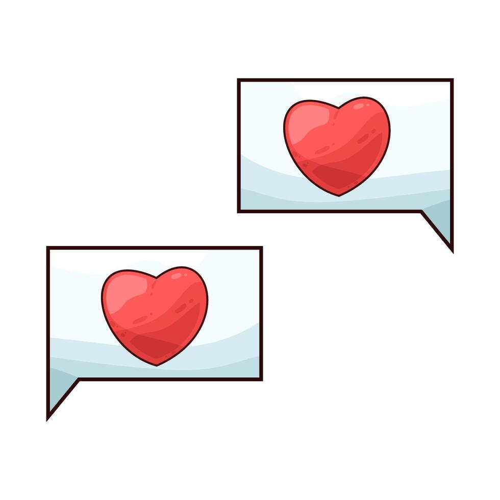 Illustration of love chat vector