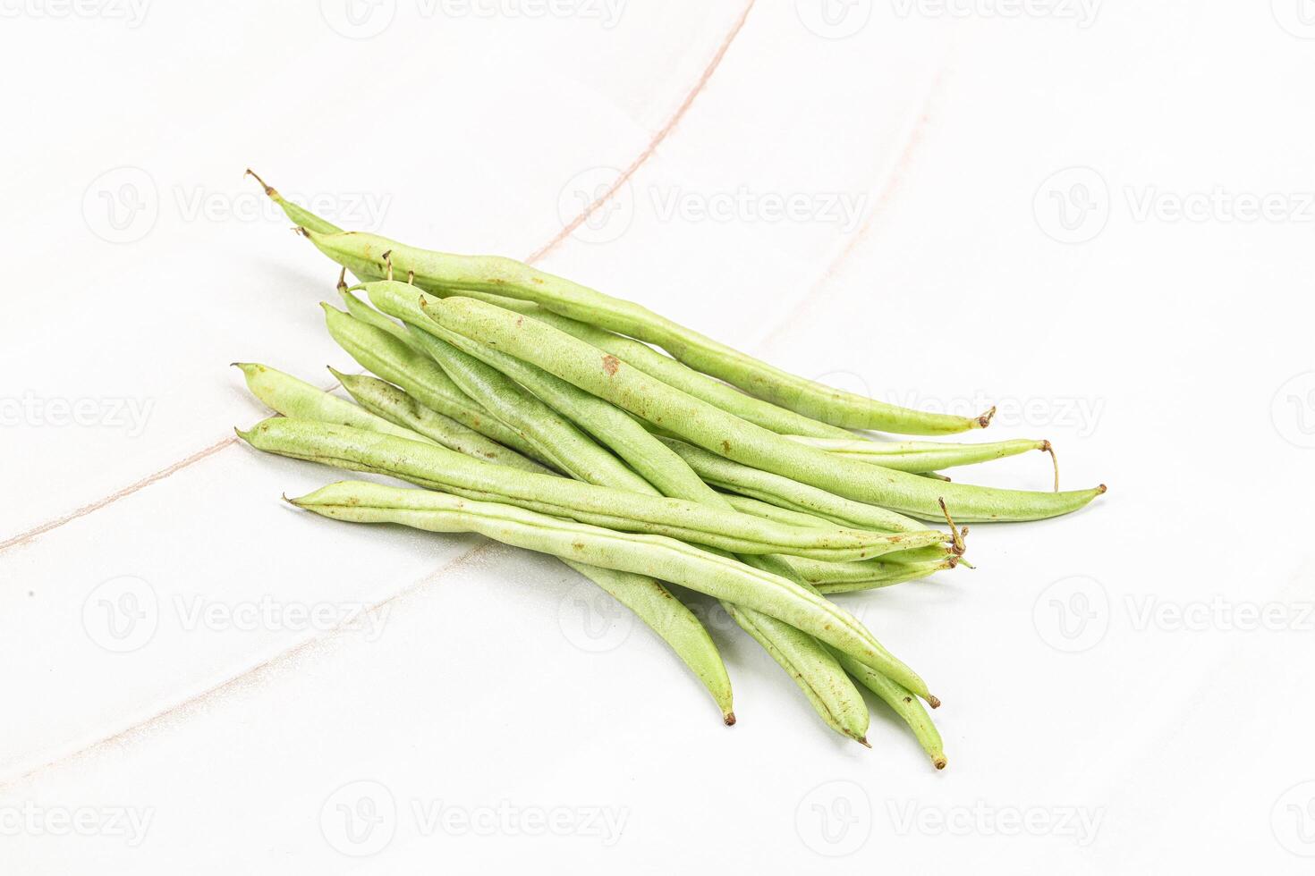 Raw fresh young green bean photo