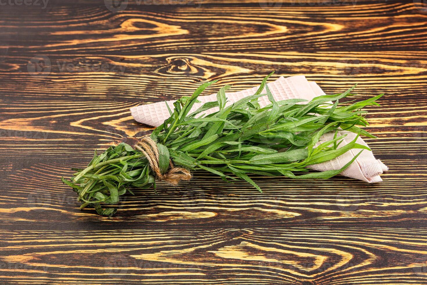 Green estragon branches for cooking photo