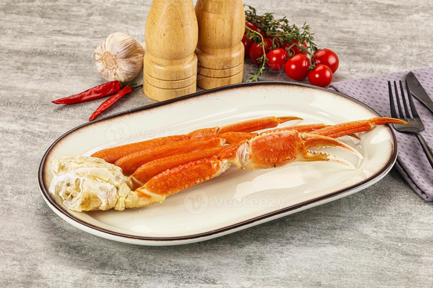 Delicous luxury crab claw legs photo