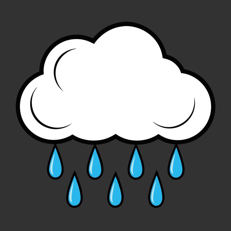 cloud and rain vector