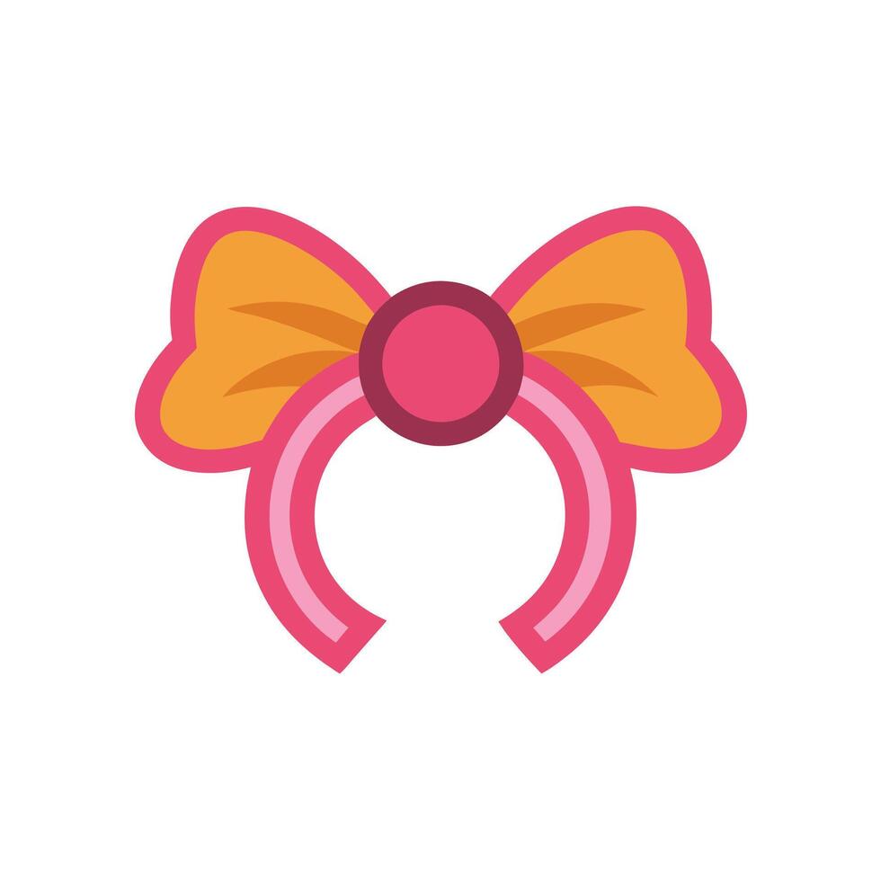 pink ribbon bow decorative on white. vector