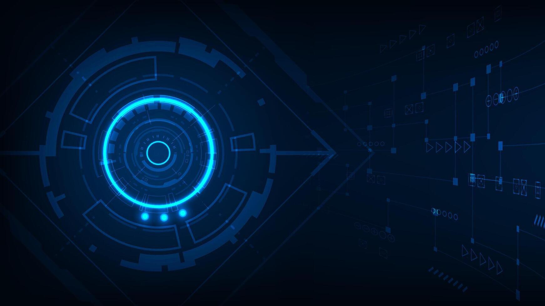Tech circle abstract technology. Futuristic digital hi-tech background design. vector