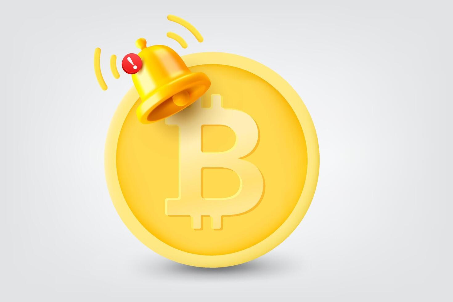 Calculator with crypto currency coin. 3d illustration vector