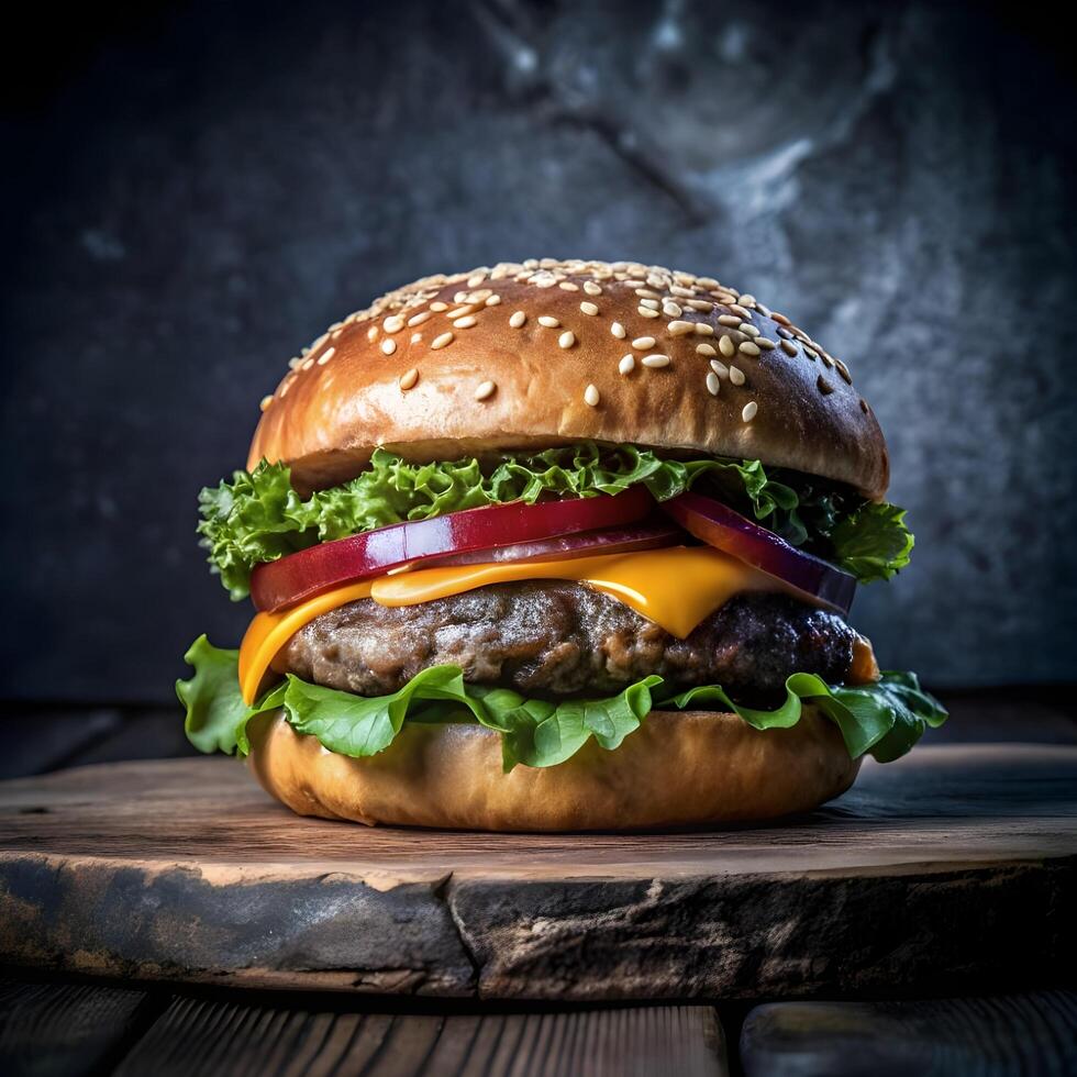 Delicious Fast Food Feast, Savor Every Bite. photo