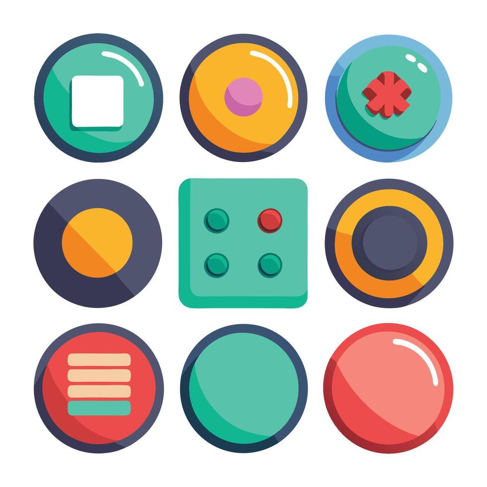 Modern Web button collection for web site. Web design elements for UI designer vector
