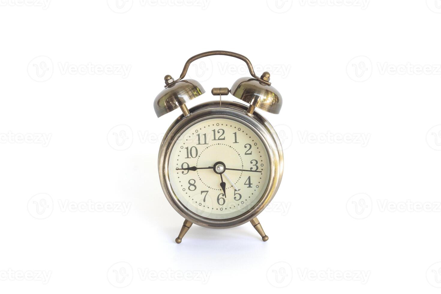Alarm clock isolated on white background included clipping path. photo