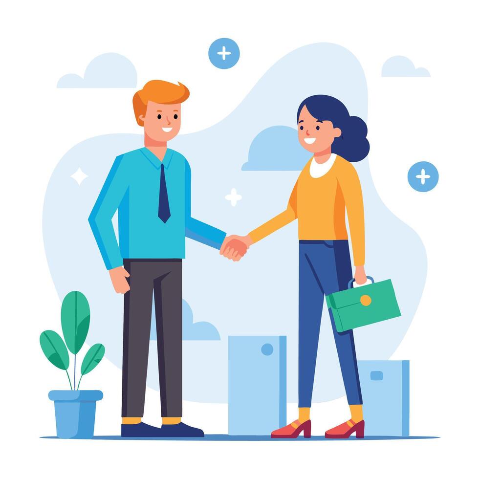 Human Resources management illustration template for UI designer vector