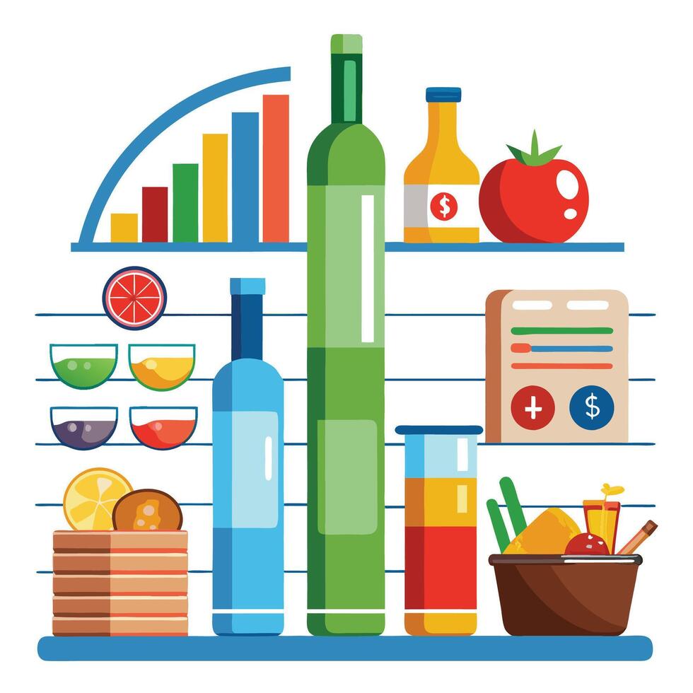 Personal Finance Saving Management- Investment, Budget, and Wealth Illustration vector