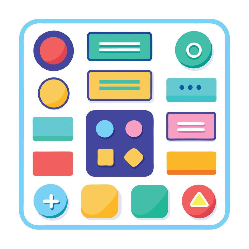 Modern Web button collection for web site. Web design elements for UI designer vector