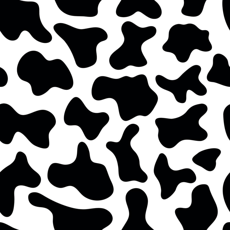 Cow Skin Print Seamless Pattern vector