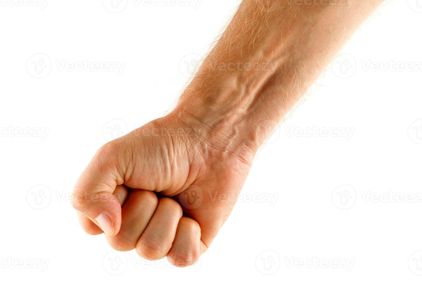Fist male isolate. Symbol of resistance, strength and aggression. photo