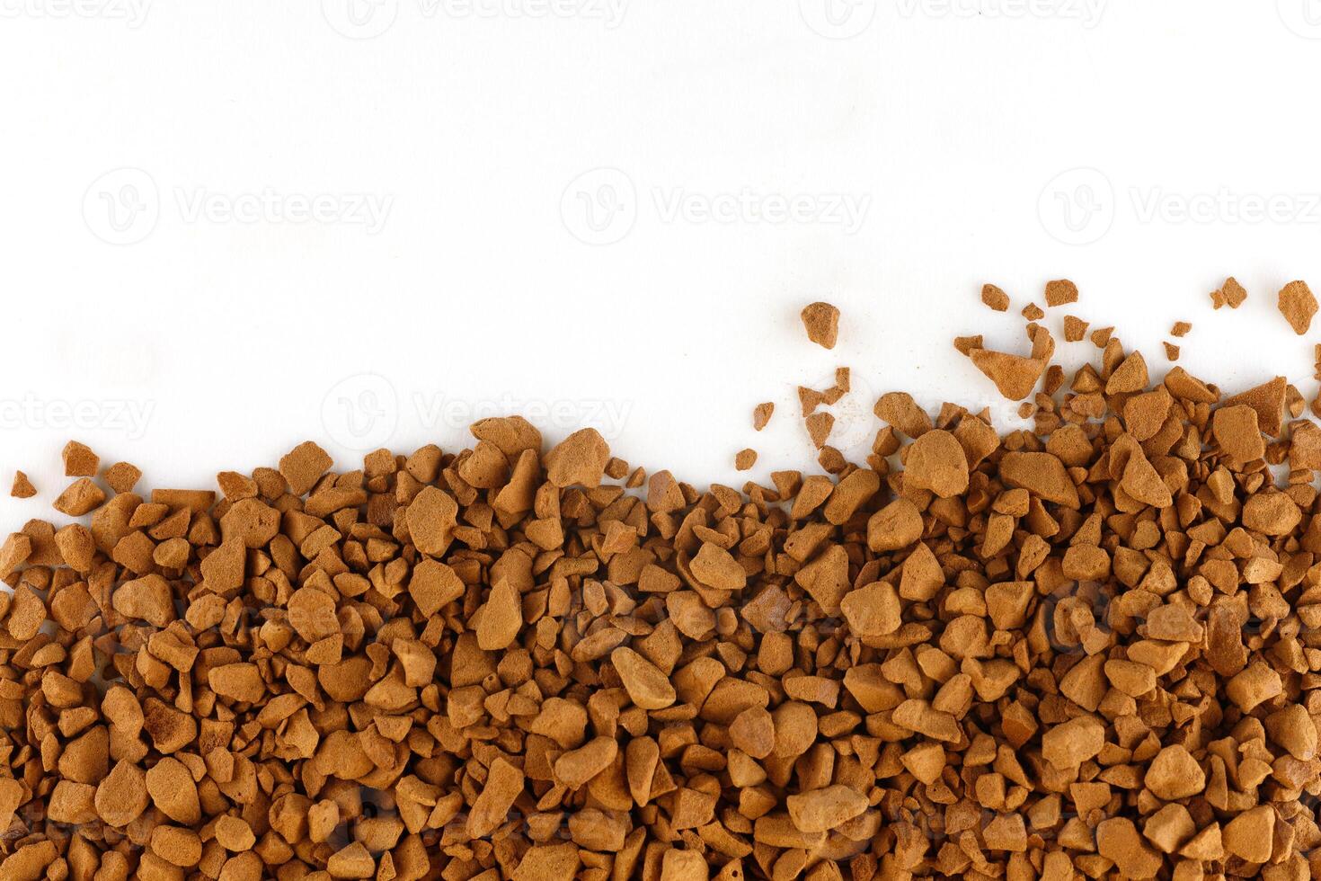 Instant coffee in granules place for text cope space. Instant drink. photo