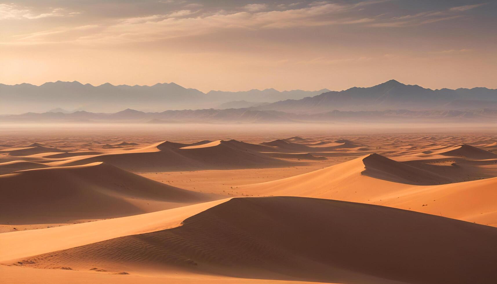 the desert is covered with sand dunes and mountains photo
