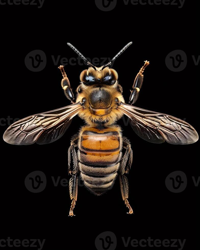 High-Resolution Close-Up Images of Various Insects on Black Background photo