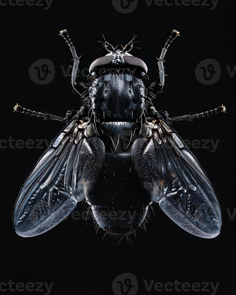 High-Resolution Close-Up Images of Various Insects on Black Background photo
