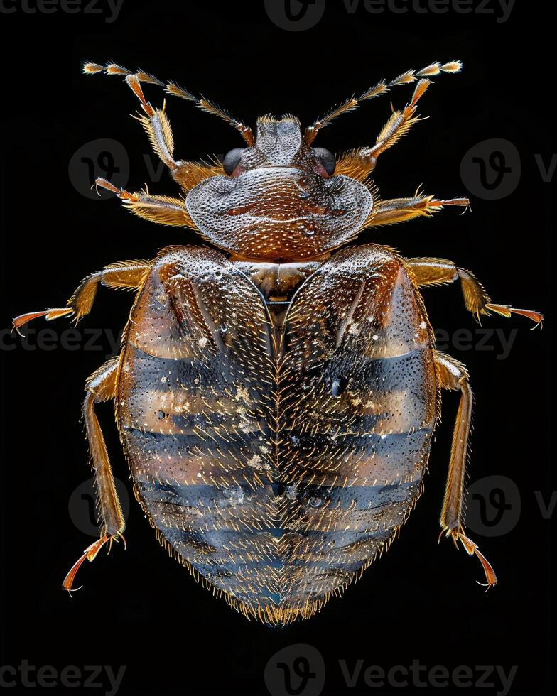 High-Resolution Close-Up Images of Various Insects on Black Background photo