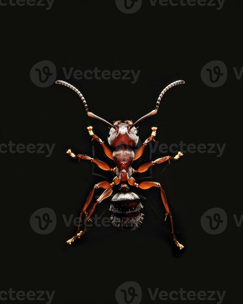 High-Resolution Close-Up Images of Various Insects on Black Background photo