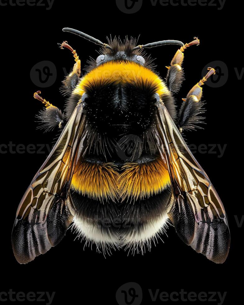 High-Resolution Close-Up Images of Various Insects on Black Background photo