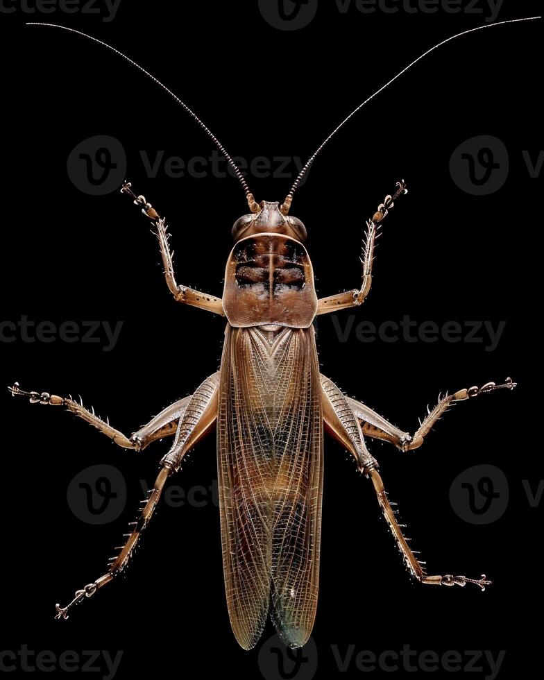 High-Resolution Close-Up Images of Various Insects on Black Background photo