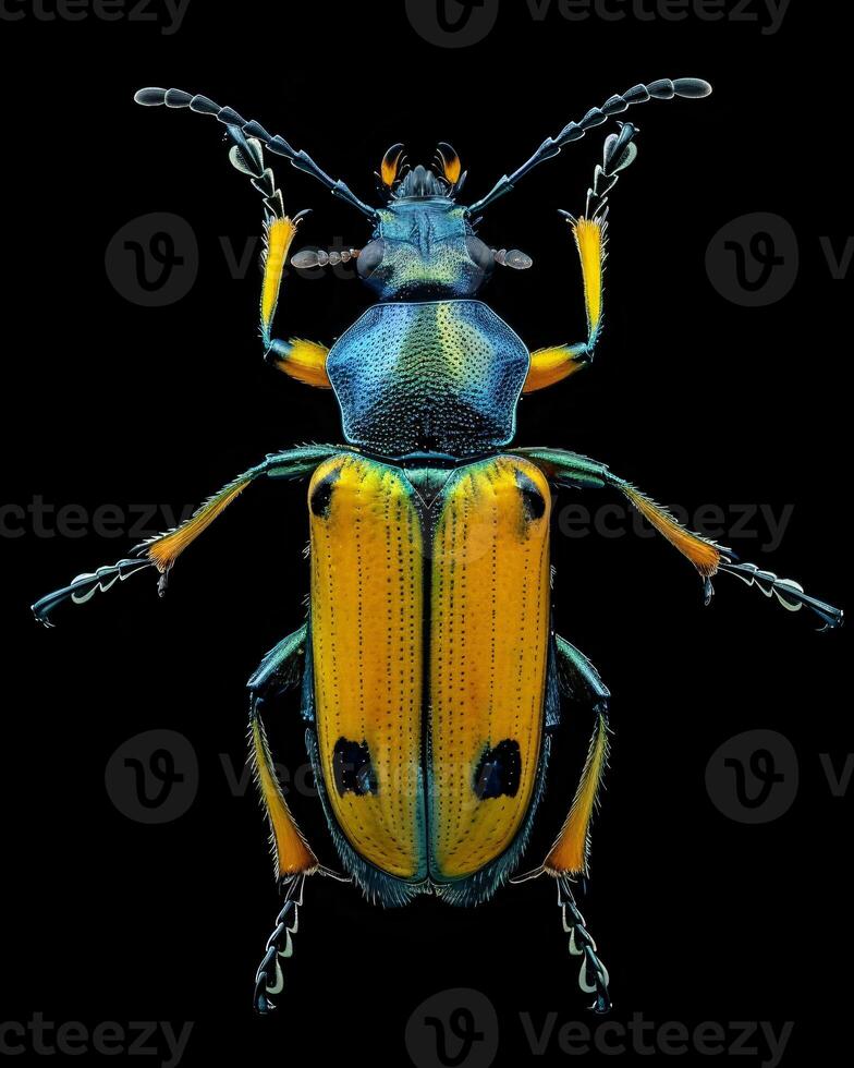 High-Resolution Close-Up Images of Various Insects on Black Background photo