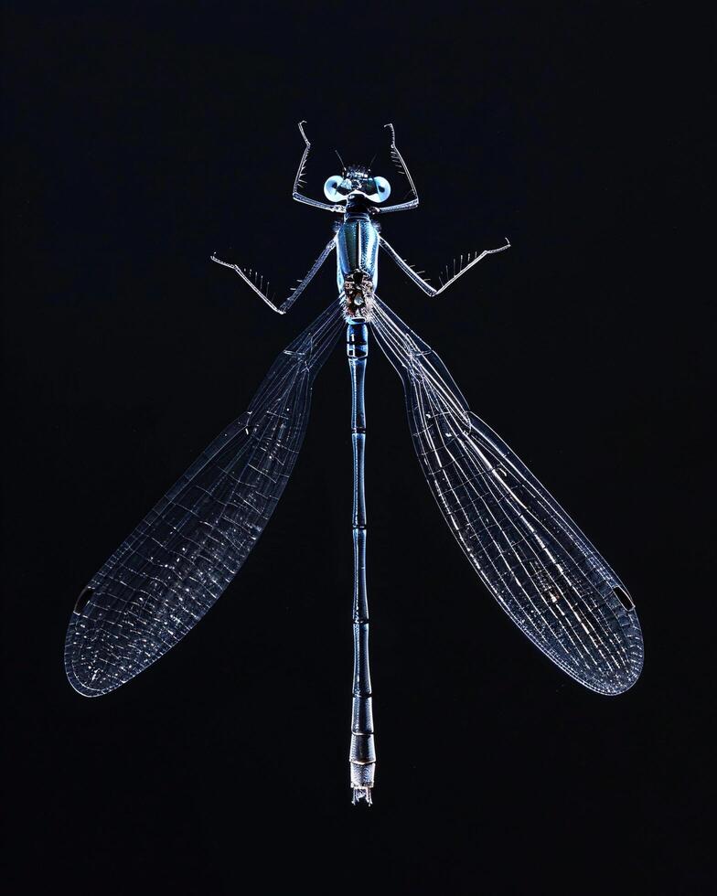 High-Resolution Close-Up Images of Various Insects on Black Background photo