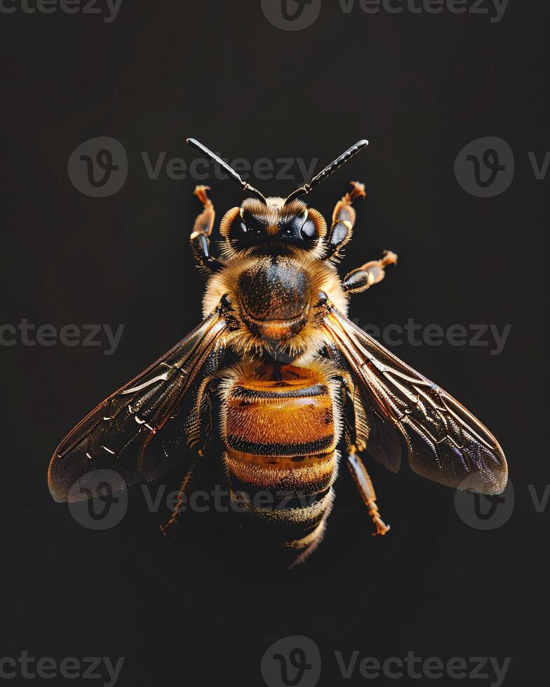 High-Resolution Close-Up Images of Various Insects on Black Background photo