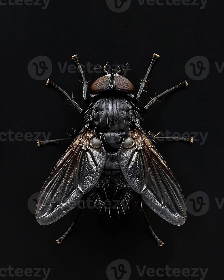 High-Resolution Close-Up Images of Various Insects on Black Background photo