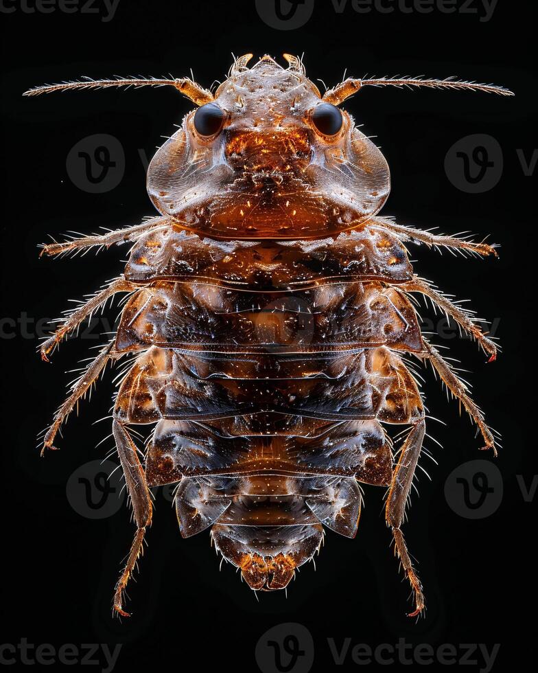High-Resolution Close-Up Images of Various Insects on Black Background photo