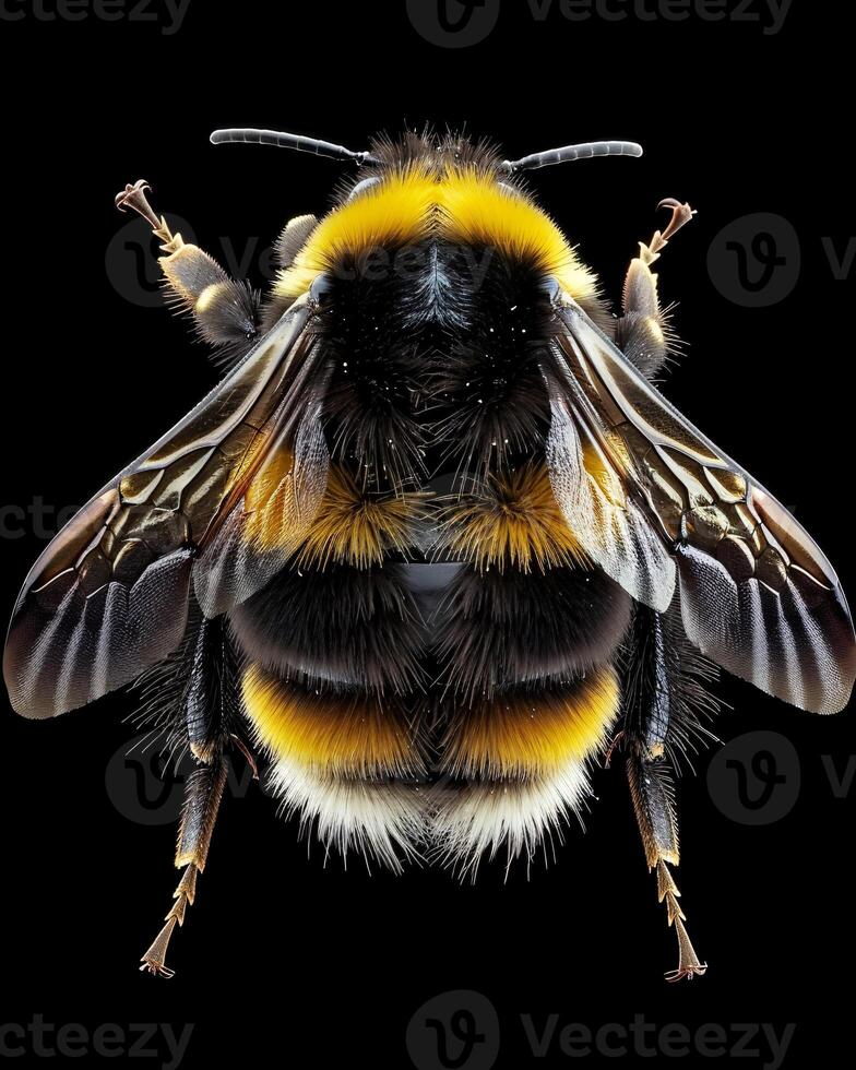 High-Resolution Close-Up Images of Various Insects on Black Background photo