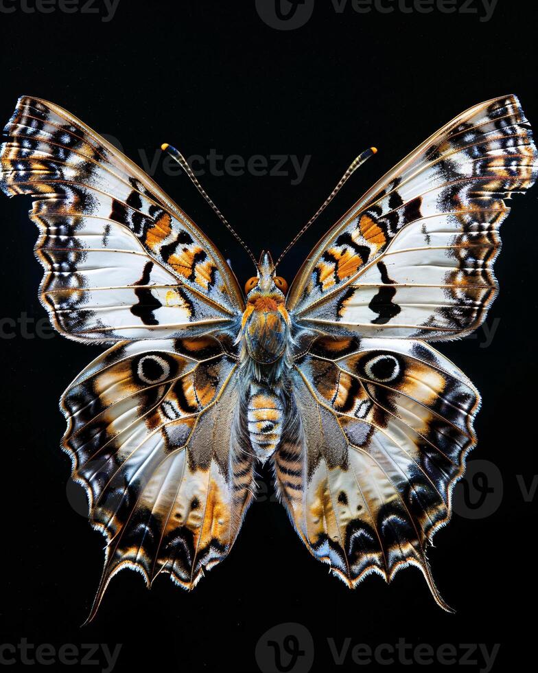 High-Resolution Close-Up Images of Various Insects on Black Background photo
