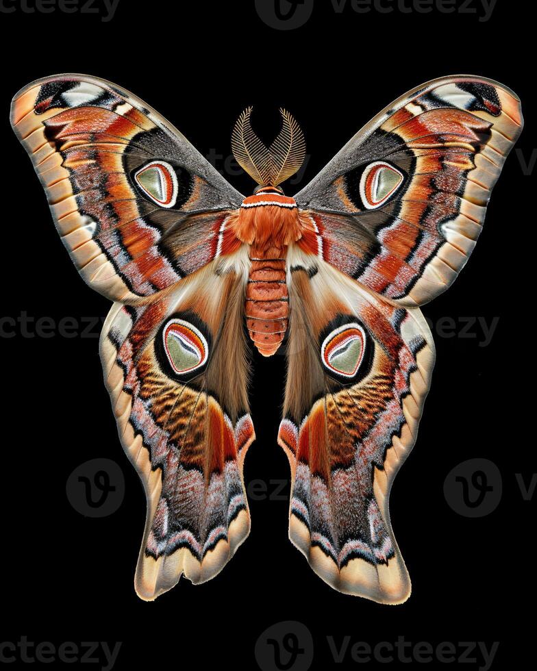 High-Resolution Close-Up Images of Various Insects on Black Background photo