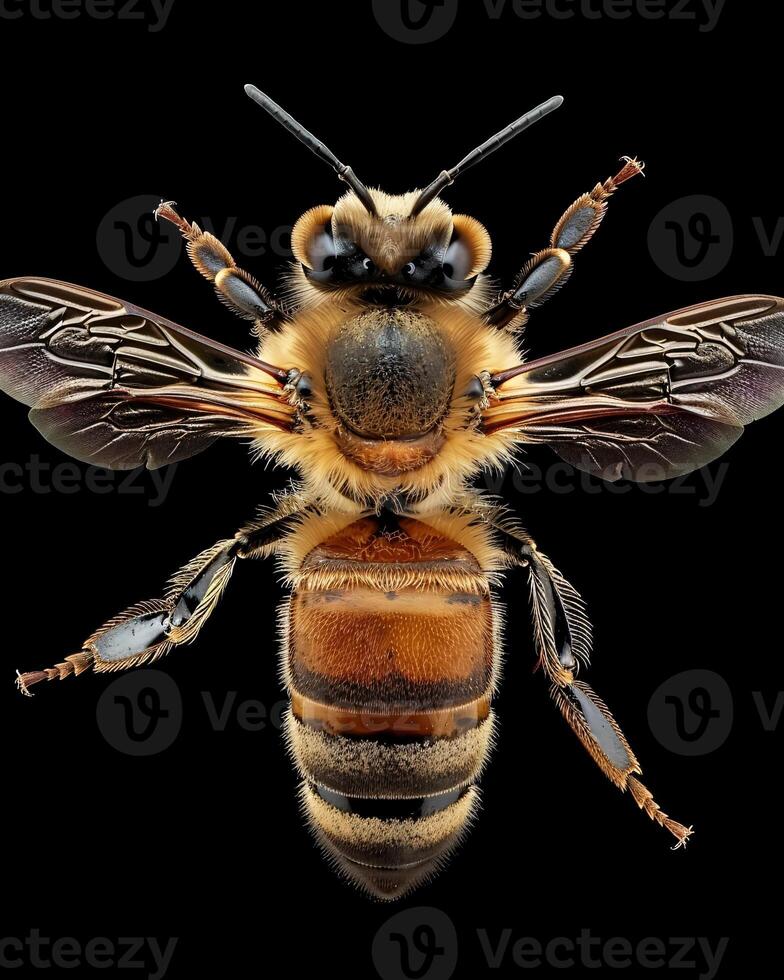 High-Resolution Close-Up Images of Various Insects on Black Background photo