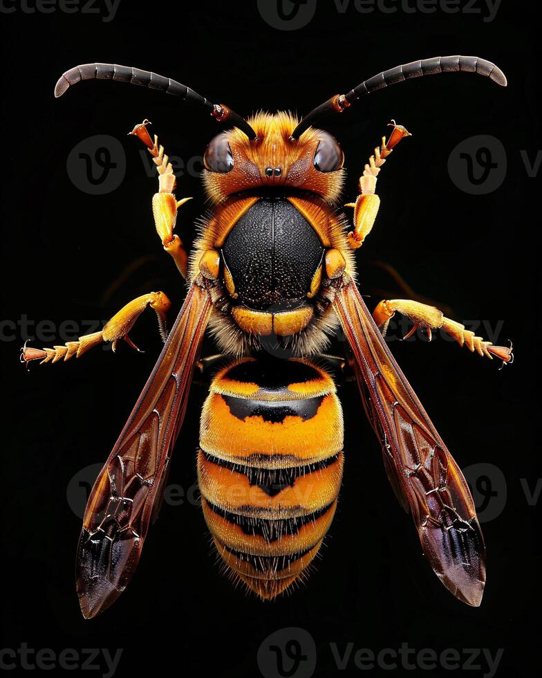 High-Resolution Close-Up Images of Various Insects on Black Background photo