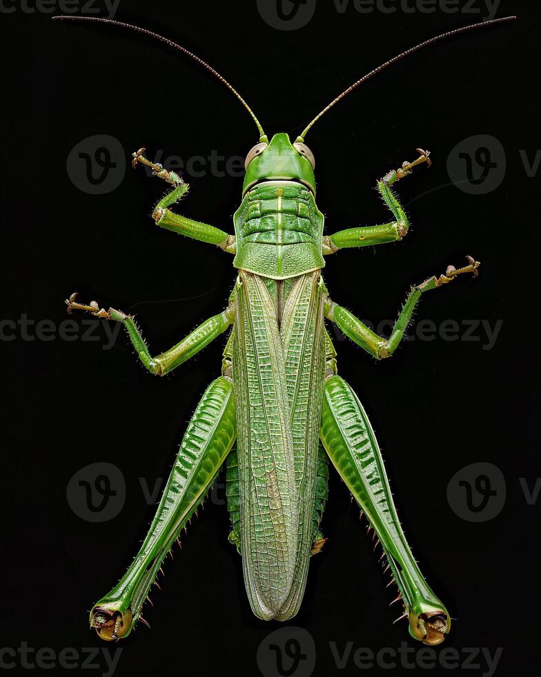High-Resolution Close-Up Images of Various Insects on Black Background photo