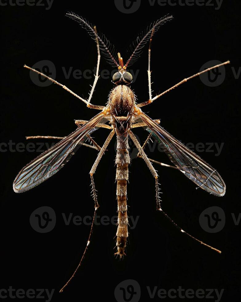 High-Resolution Close-Up Images of Various Insects on Black Background photo