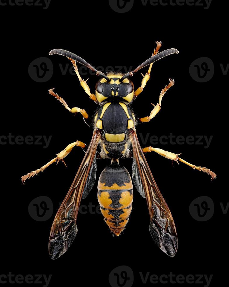 High-Resolution Close-Up Images of Various Insects on Black Background photo