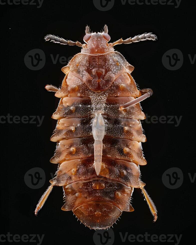 High-Resolution Close-Up Images of Various Insects on Black Background photo