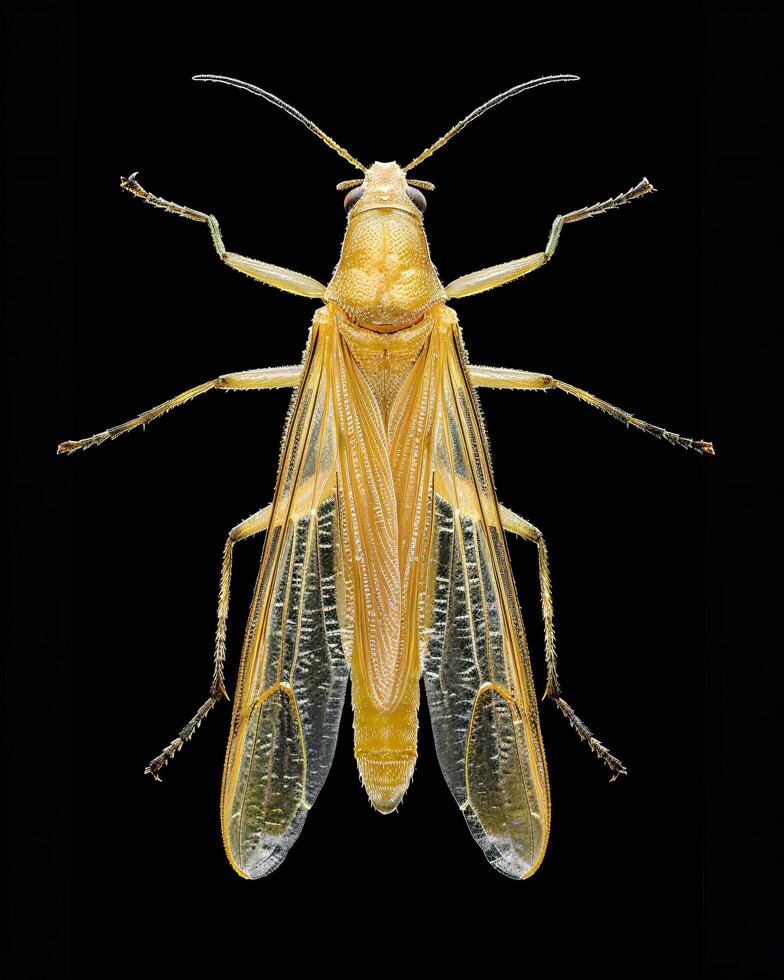 High-Resolution Close-Up Images of Various Insects on Black Background photo