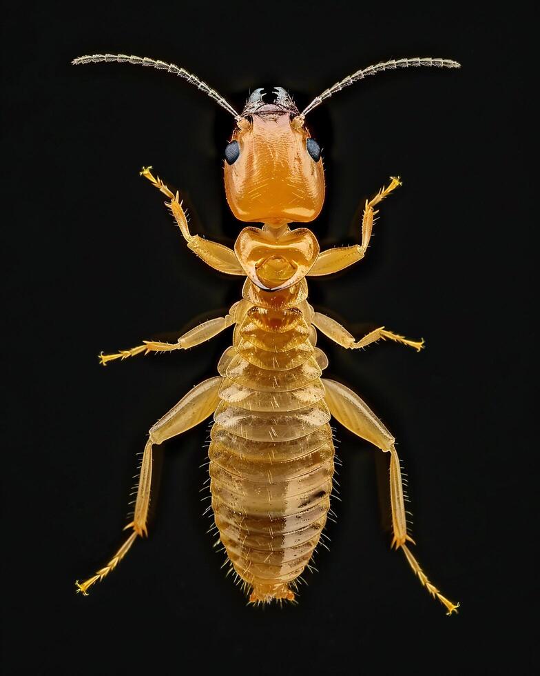 High-Resolution Close-Up Images of Various Insects on Black Background photo