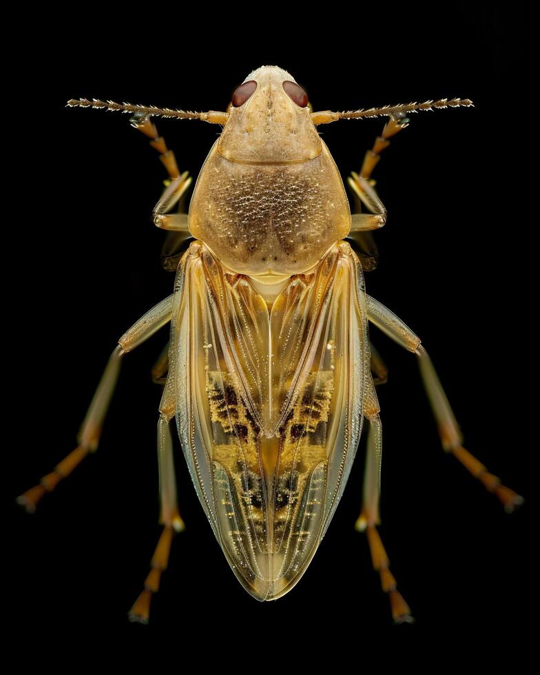 High-Resolution Close-Up Images of Various Insects on Black Background photo