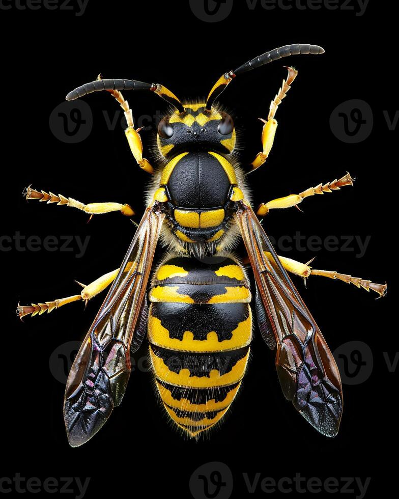 High-Resolution Close-Up Images of Various Insects on Black Background photo