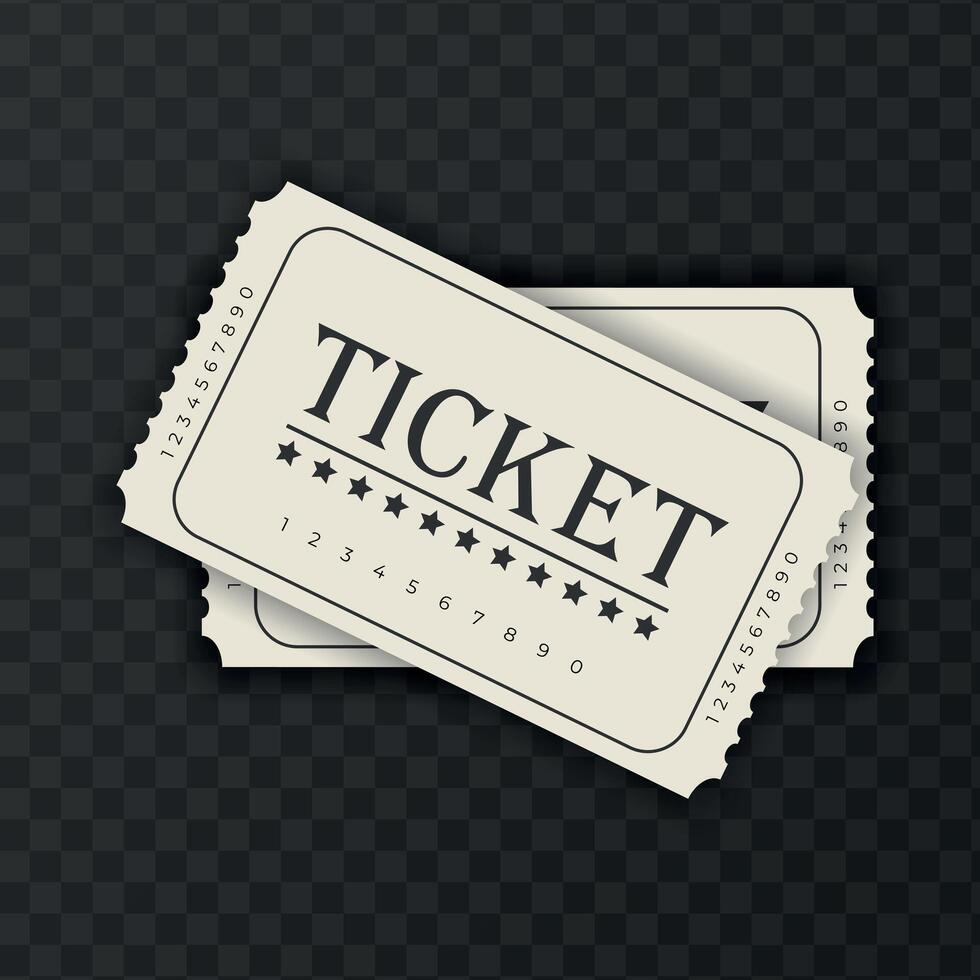 Two abstract tickets template design on dark background vector