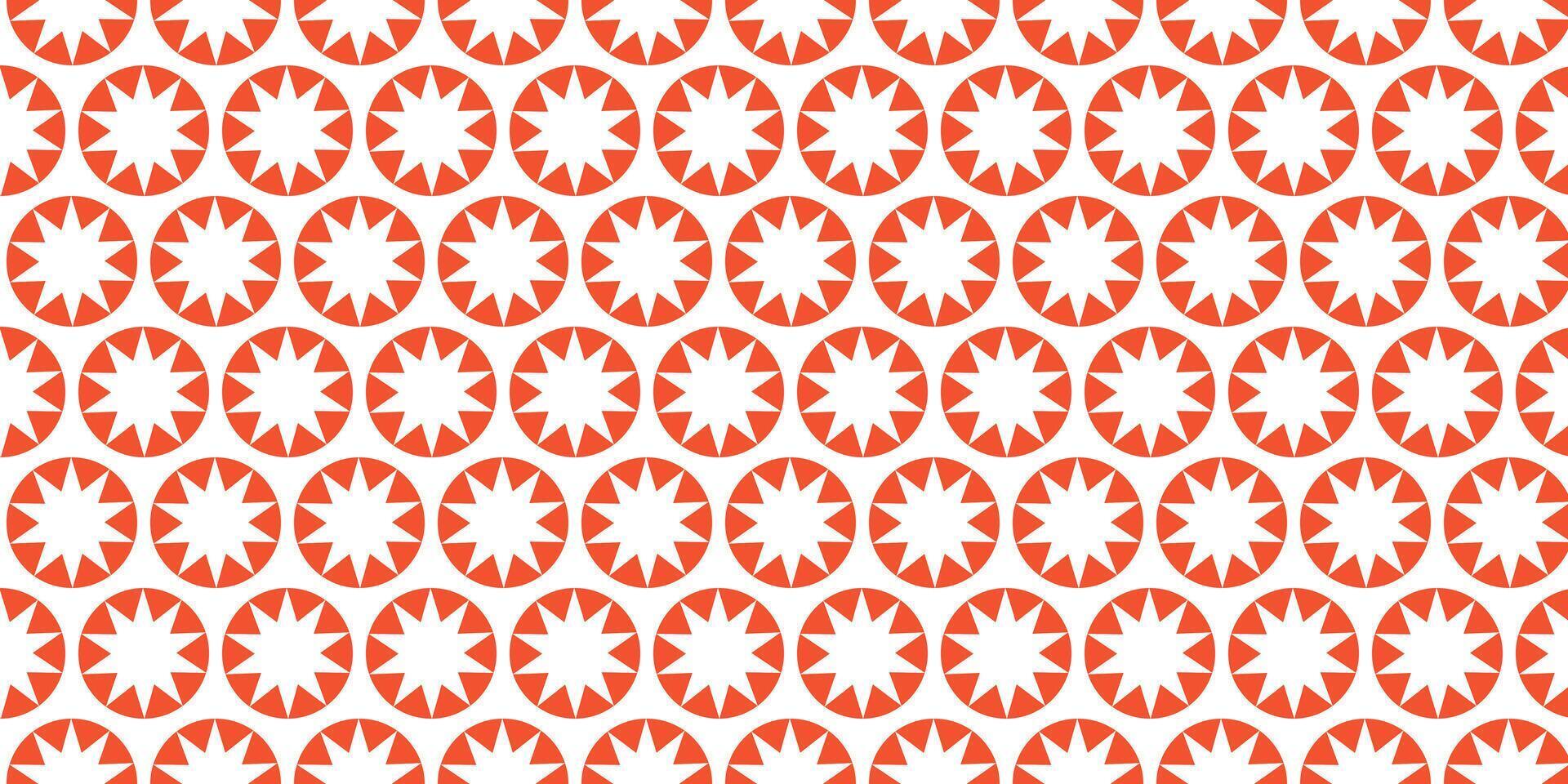 Red and White Starburst Circle Pattern vector