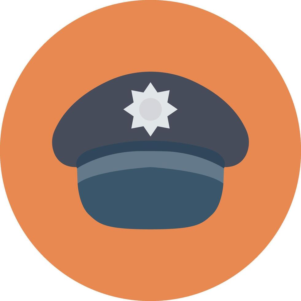police cap illustration, icon or symbol vector