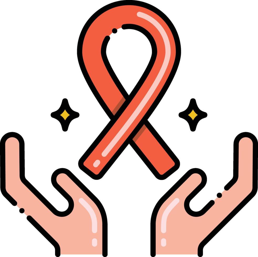 aids illustration, icon or symbol vector