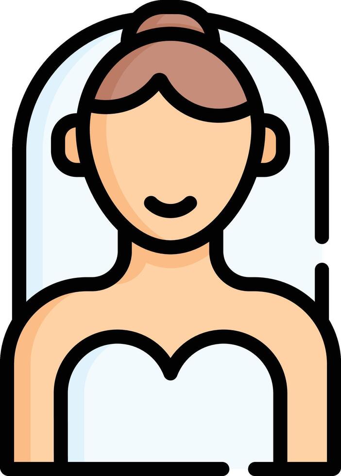 bride illustration, icon or symbol vector