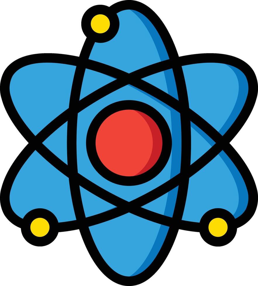 atom illustration, icon or symbol vector